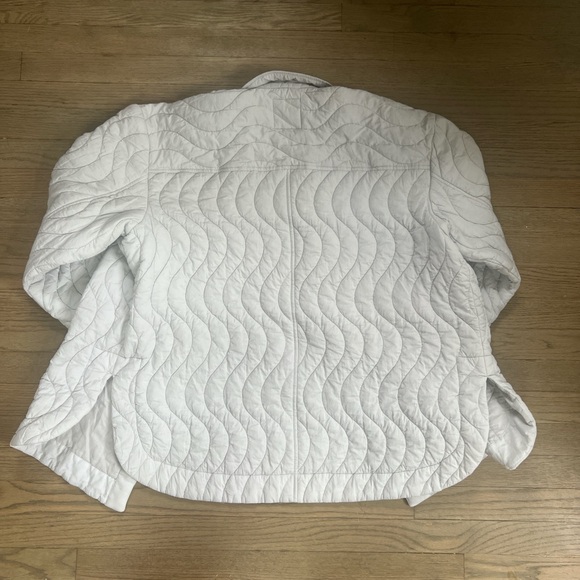 Madewell Quilted Belrose Button Up Gray Shirt Jacket XXL - Picture 4 of 7